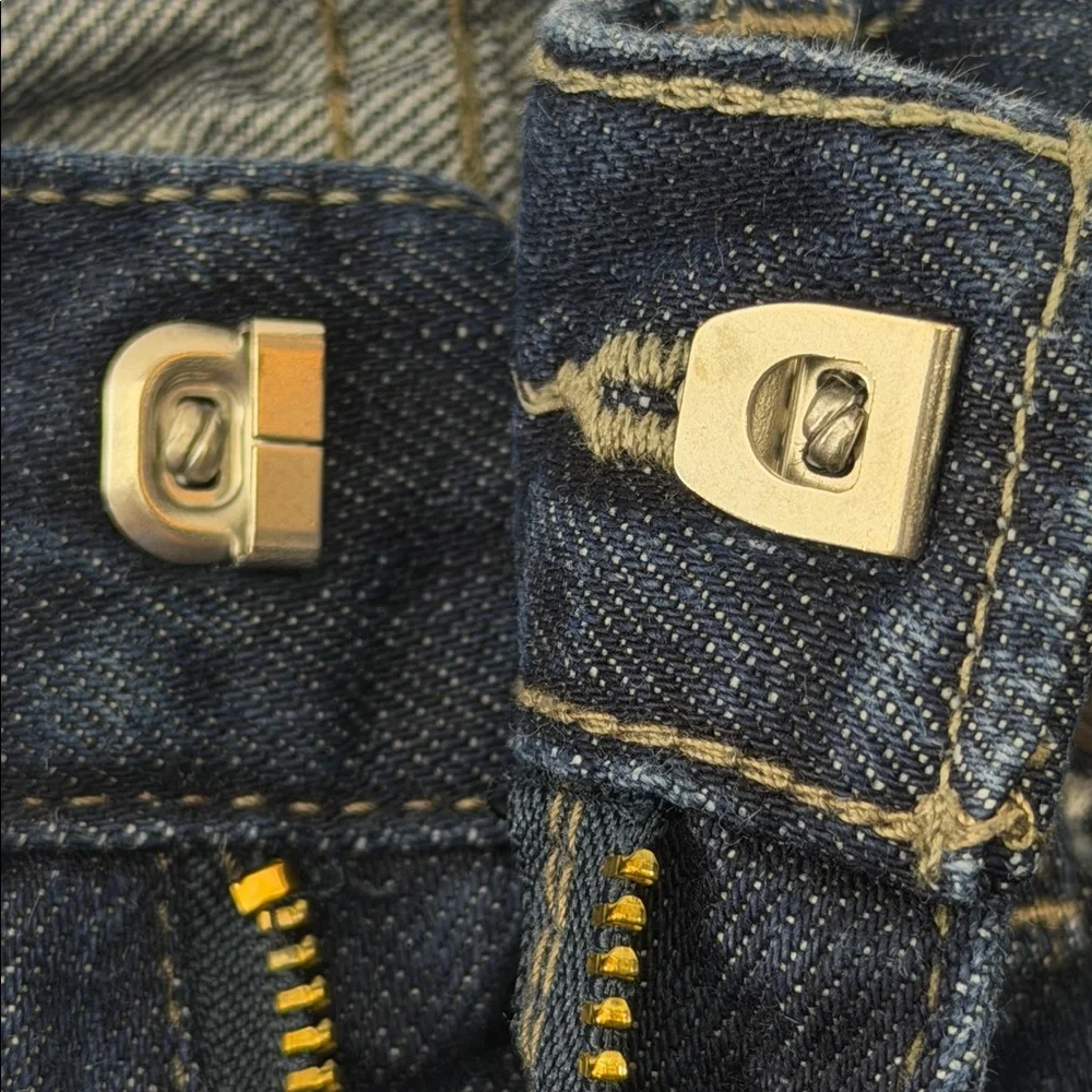 Levi's 505 Regular Adjustable Waist Dark Wash Blue Jeans
